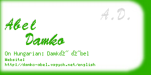 abel damko business card